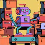 DALL·E image of a robot working several jobs at once