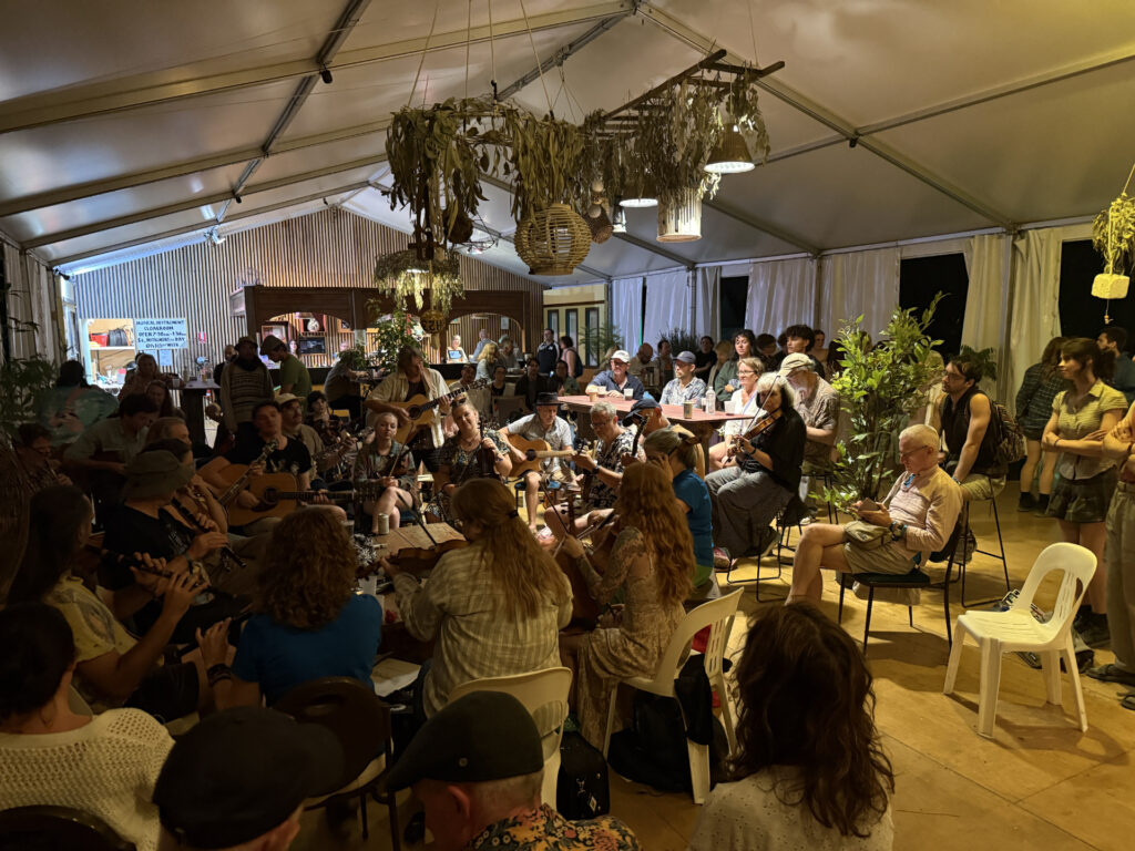 the sessions hall - anyone can join and make music